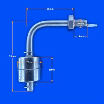 فلوتر تشخیص سطح مایعات LEVEL 150MM L 90^ METAL